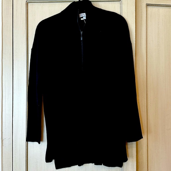 Kinross zip mock tunic cashmere sweater NWT - Picture 1 of 9